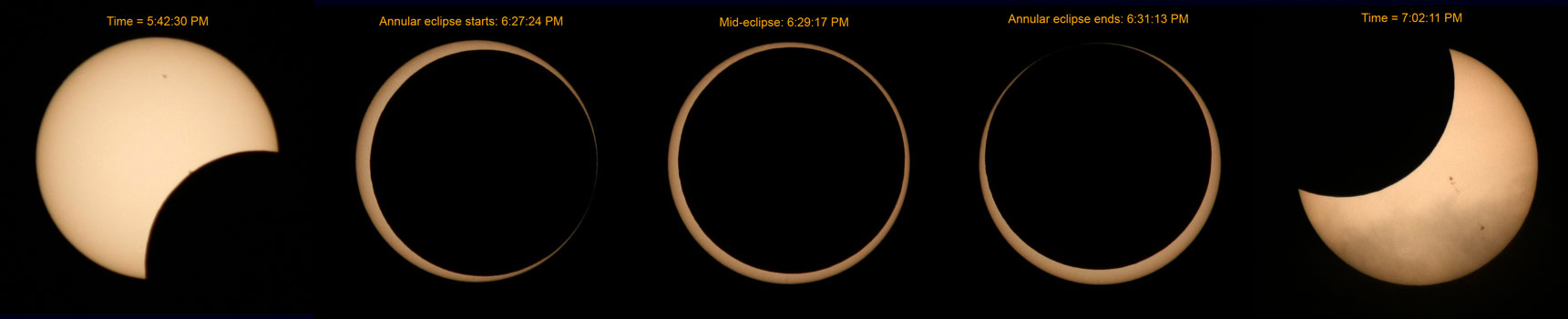 Annular eclipse of May 20, 2012