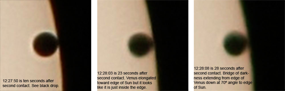 black-drop effect as seen from Mauna Kea summit