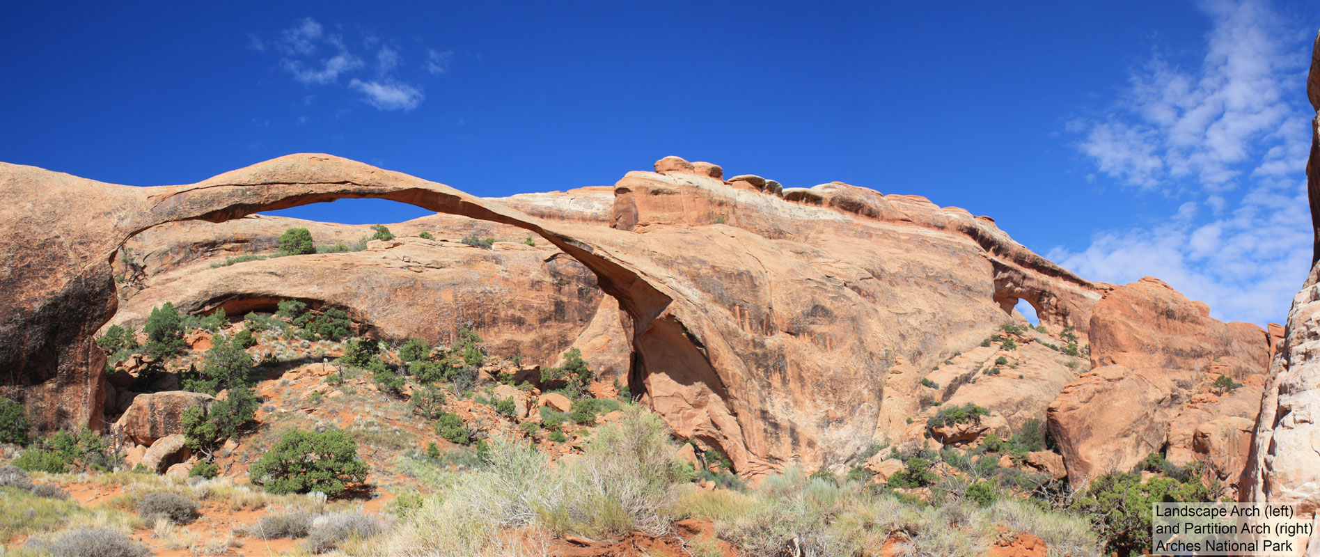 Landscape Arch (left) and Partition Arch (right)