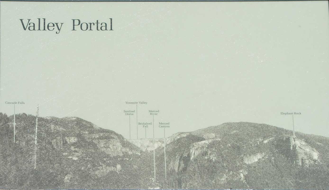 "Valley Portal" roadside placard