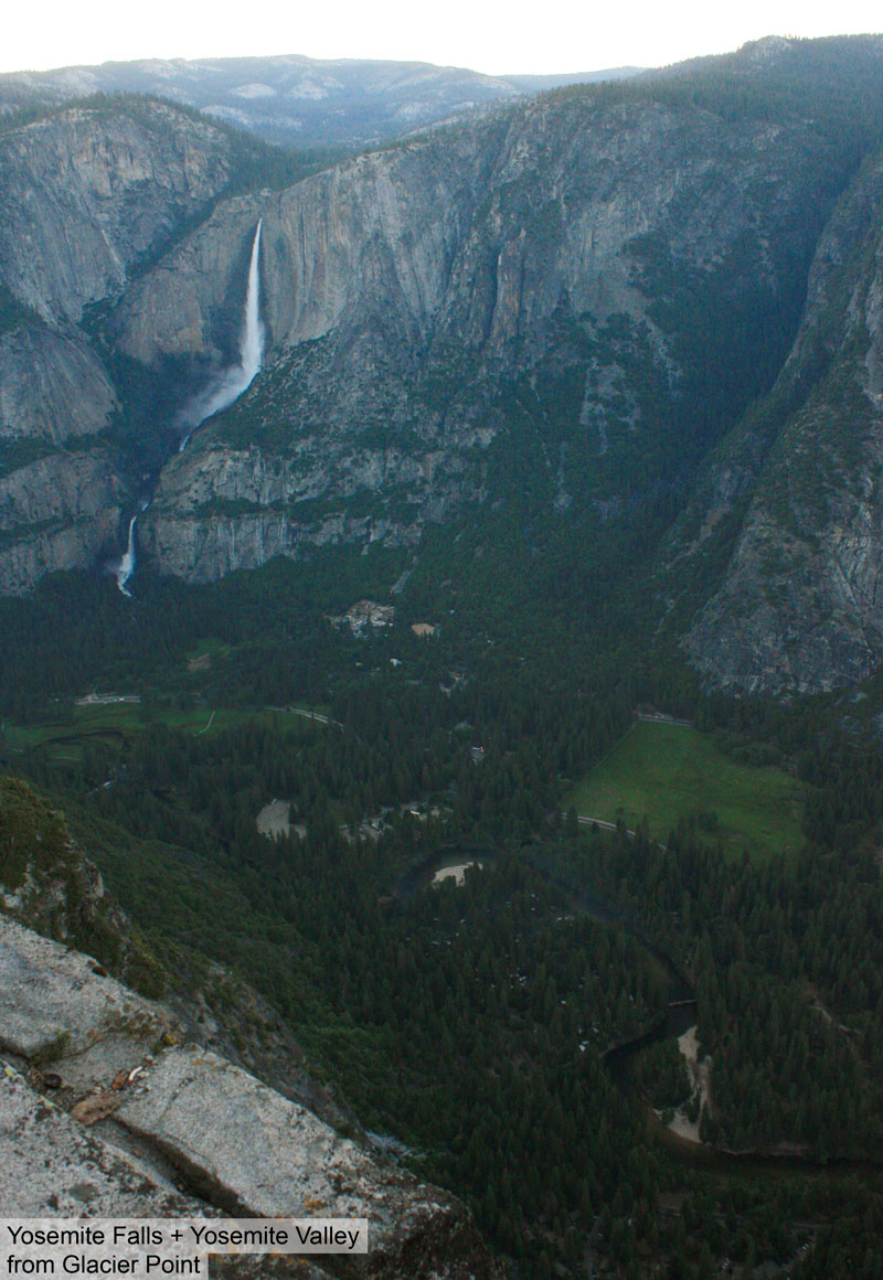 Yosemite Falls + Yosemite Valley from Glacier Point, Yosemite