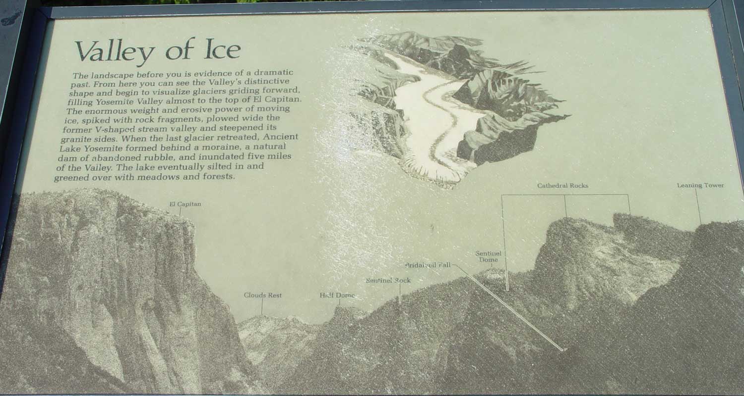"Valley of Ice" roadside placard
