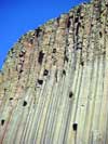 Close-up of columns on side of Devils Tower