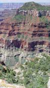 Various layers visible from across the Bright Angel Point trail