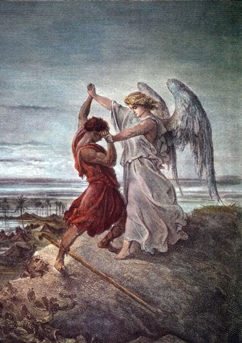 Jacob wrestling with the angel of God