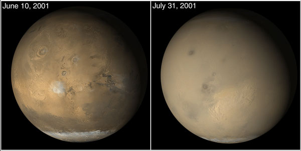Mars global dust storm from MGS