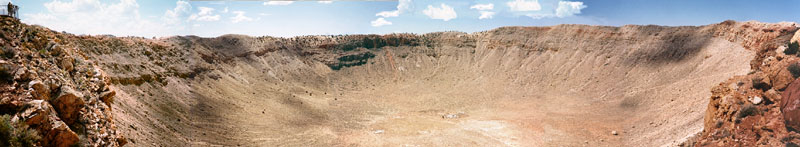 view from rim of Meteor Crater