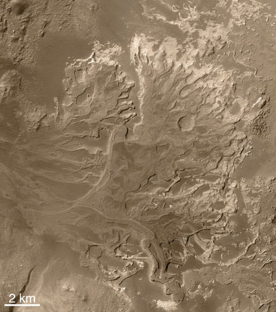 Eberswalde delta is a fossil delta on Mars
