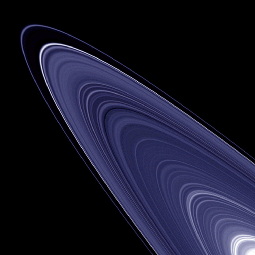 Voyager view of Uranus rings