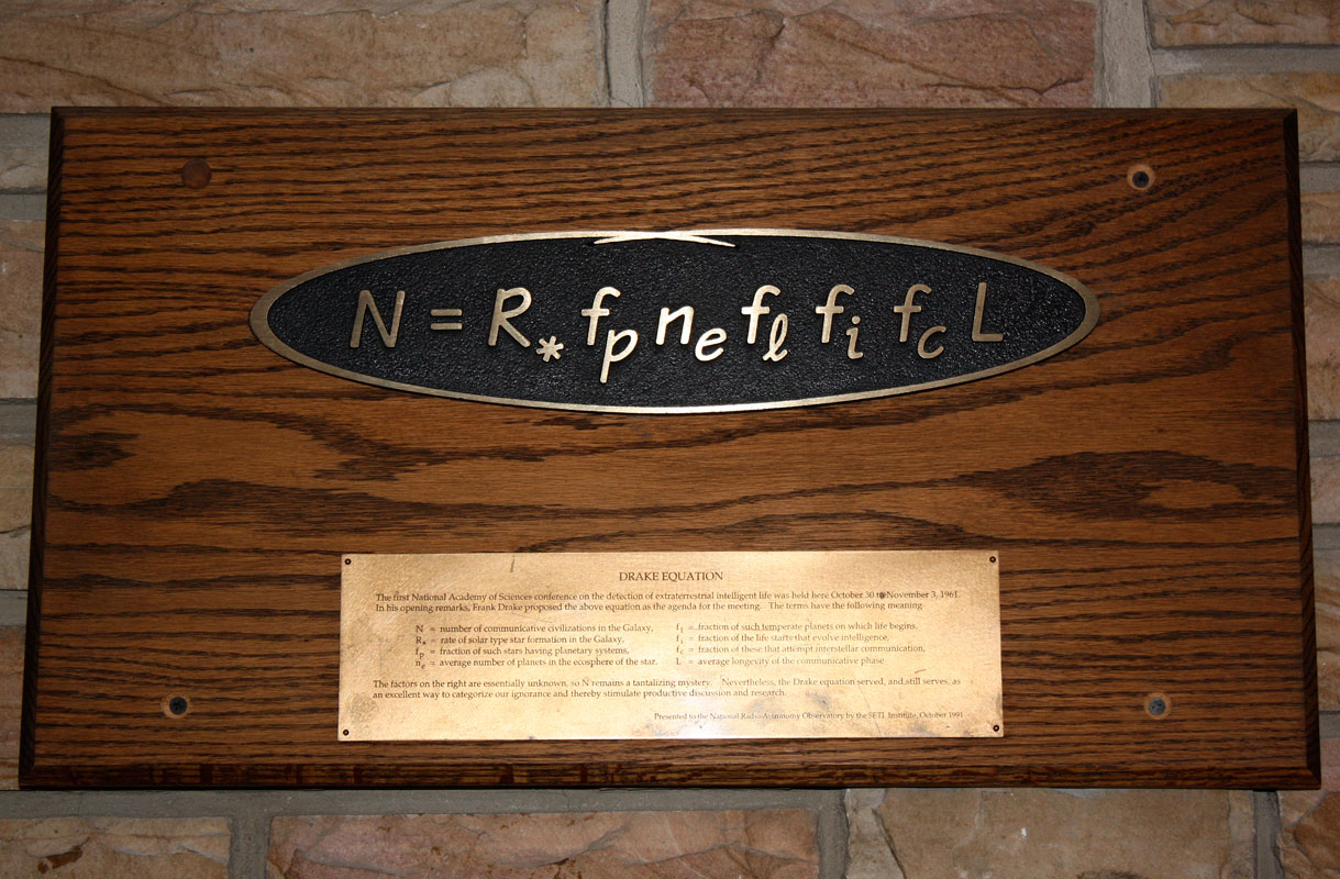 Drake Equation plaque NRAO Green Bank