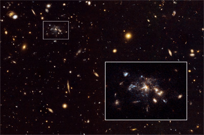 "Spiderweb Galaxy": a galaxy in the making