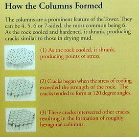 Formation of columns in Devils Tower