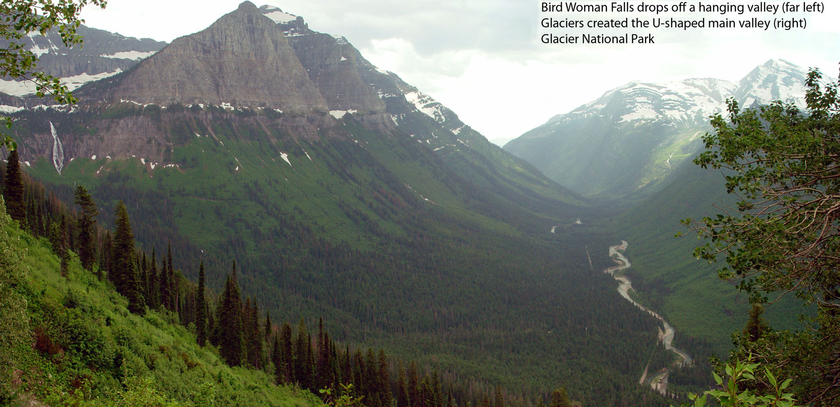 U-shaped valley Glacier National Park