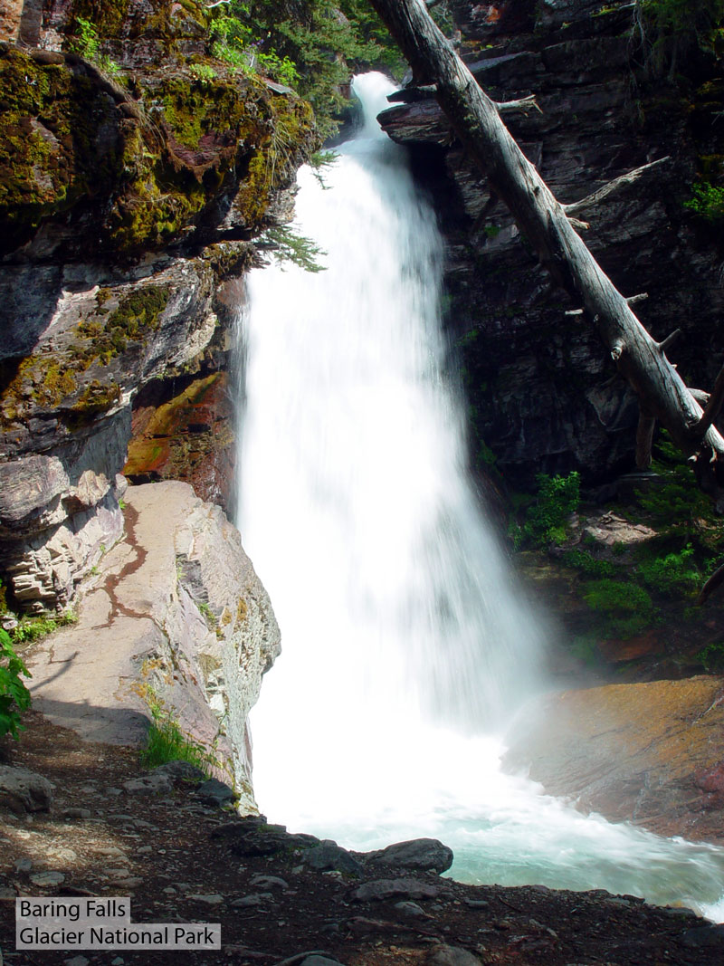 Baring Falls Glacier National Park