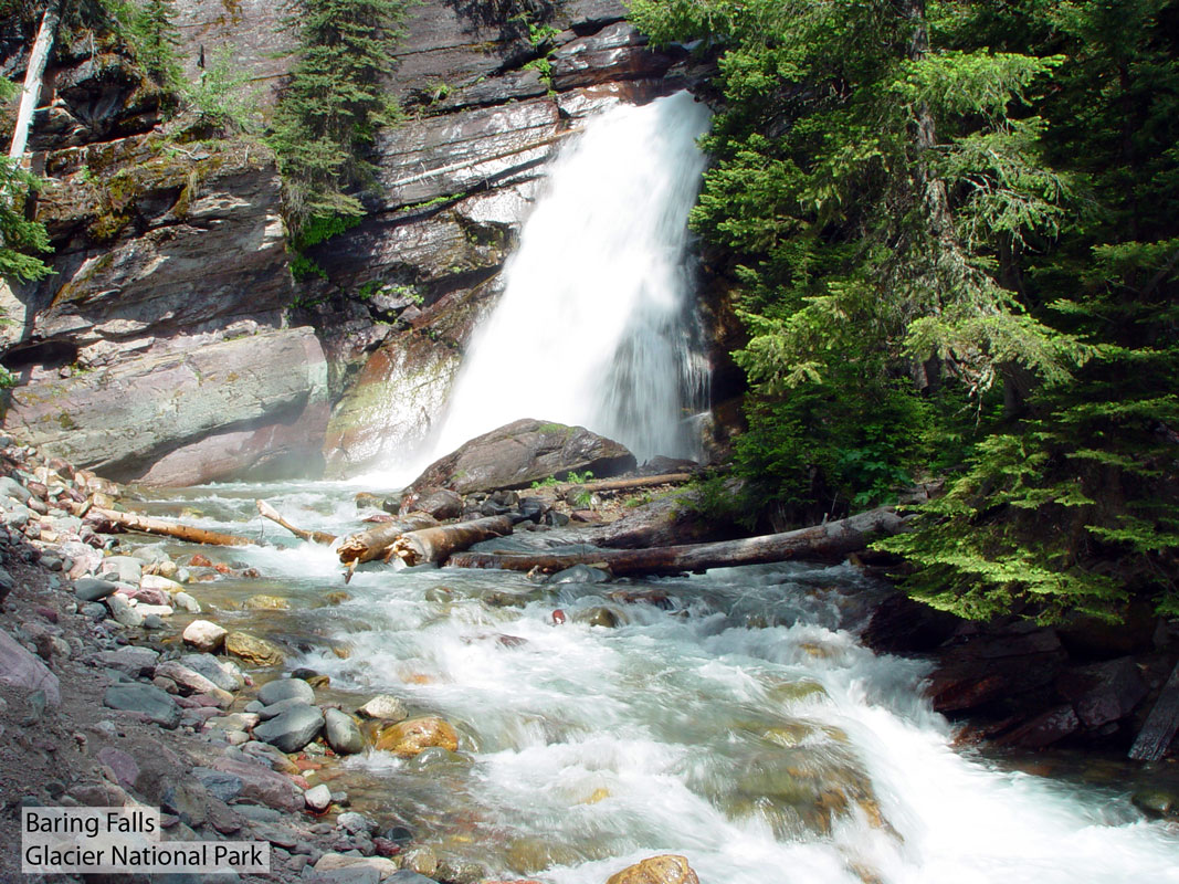 Baring Falls Glacier National Park