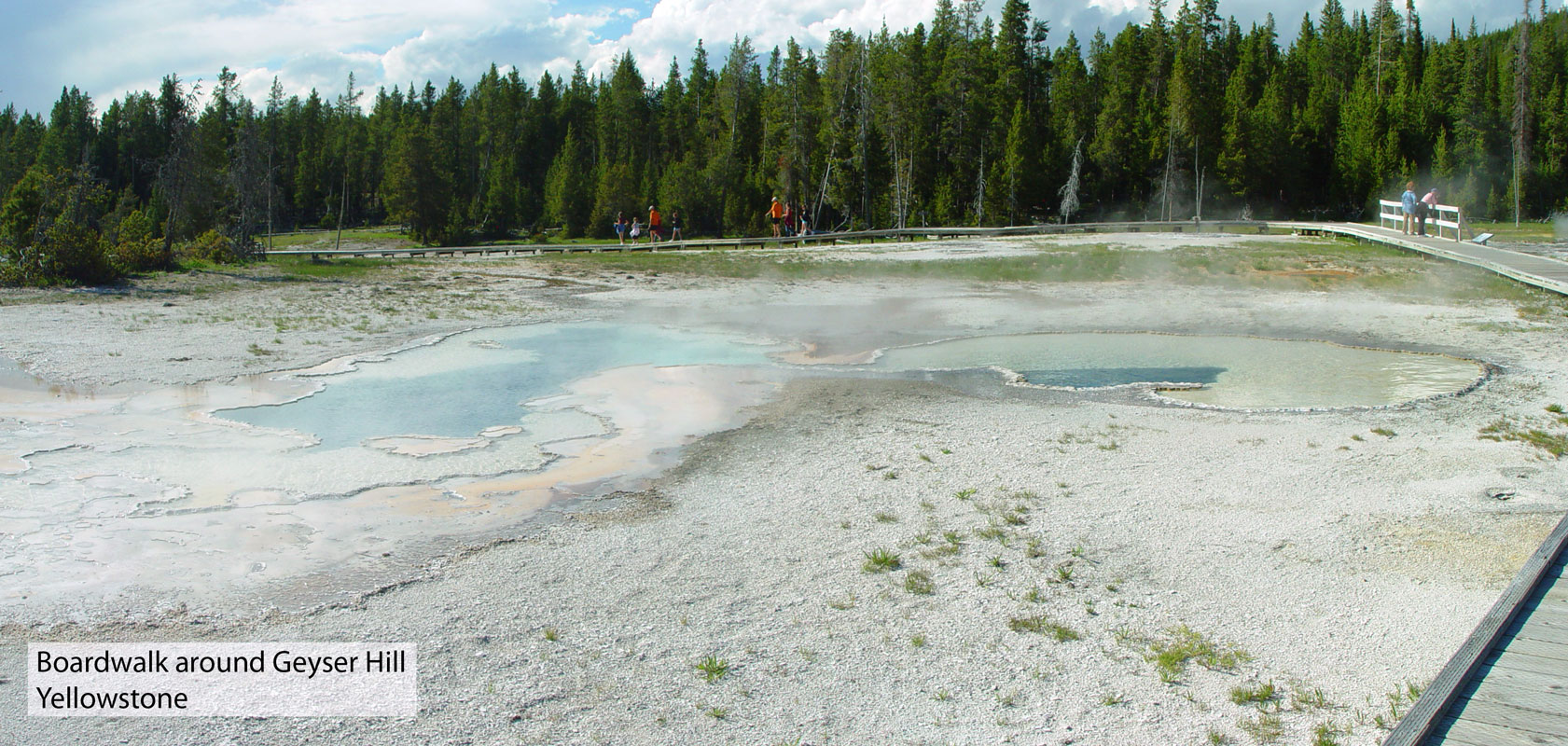 Boardwalk around Geyser Hill Yellowstone