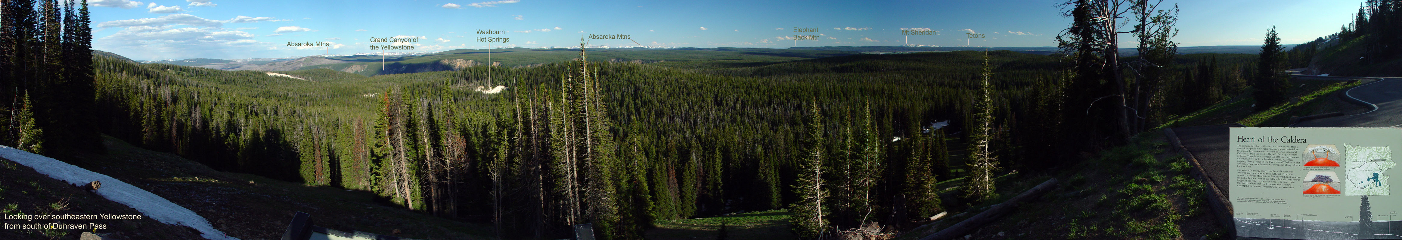 Looking over southeastern Yellowstone