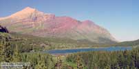 Lake at Redrock Falls base Glacier NP