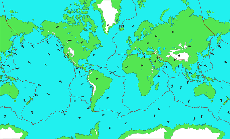 plate boundaries of the Earth